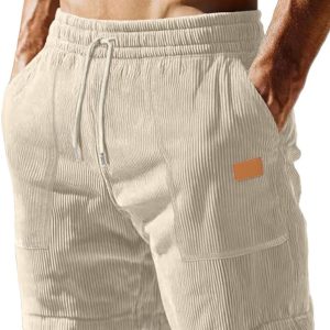 Casual Corduroy Drawstring Shorts