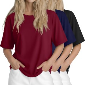 Women's 3 Pack Elbow Length T Shirts