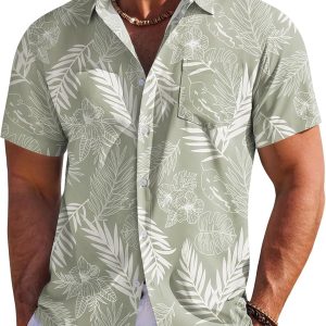 Men's Floral Button Down Hawaiian Shirt